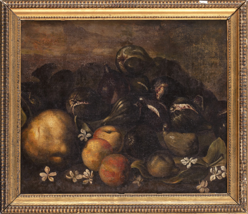 ESCUELA ESPAÑOLA O ITALIANA, SIGLO XVIIBodegón de higos, 