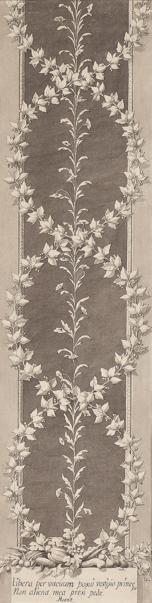 ESCUELA FRANCESA, SIGLO XVIIIDiseño de una guirnalda de f