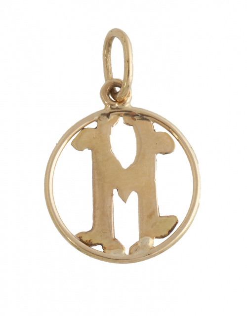 Colgante circular calado con letra "M" 