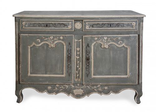 "Buffet" Luis XV de madera tallada y policromada.Francia,