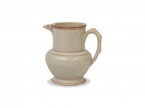 Jarro de cerámica esmaltada, S. XIX.