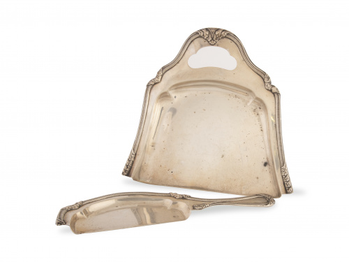 Recogemigas de plata de estilo Luis XVI, ley 916. Con marca