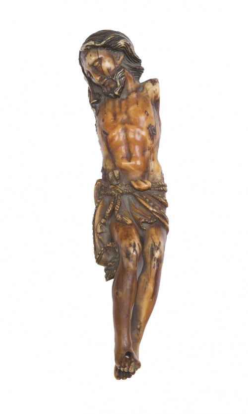 Cristo en marfil tallado, España, S. XVII - XVIII