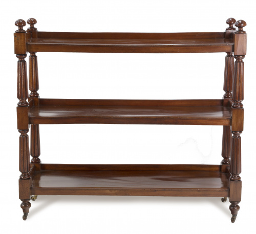 What-not de madera de caoba.Inglaterra, S. XIX.