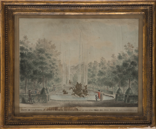 ESCUELA ESPAÑOLA, SIGLO XVIIIVista de la fuente de Apolo 