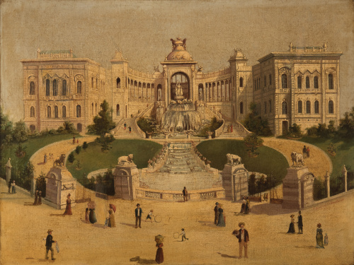 M. BOISSERY D&#39;ENGALIERE (siglo XIX)Vista del Palacio de L