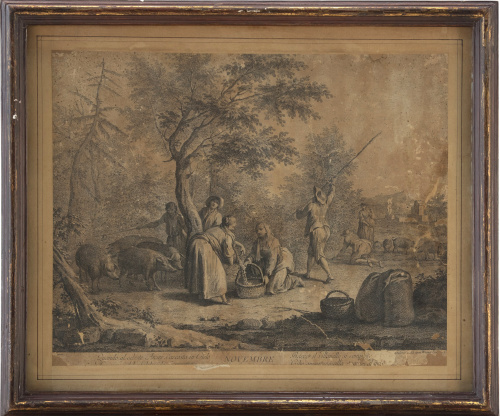 FRANCESCO BARTOLOZZI (Italia, 1727-1815)Alegoría a los do