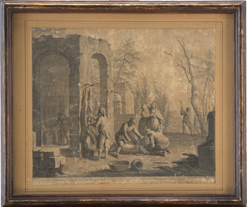 FRANCESCO BARTOLOZZI (Italia, 1727-1815)Alegoría a los do