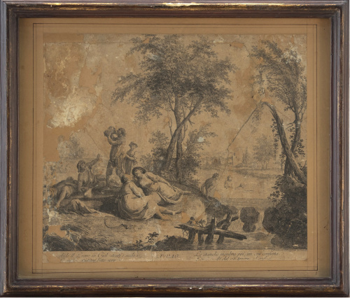 FRANCESCO BARTOLOZZI (Italia, 1727-1815)Alegoría a los do