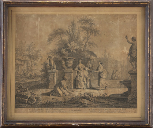 FRANCESCO BARTOLOZZI (Italia, 1727-1815)Alegoría a los do