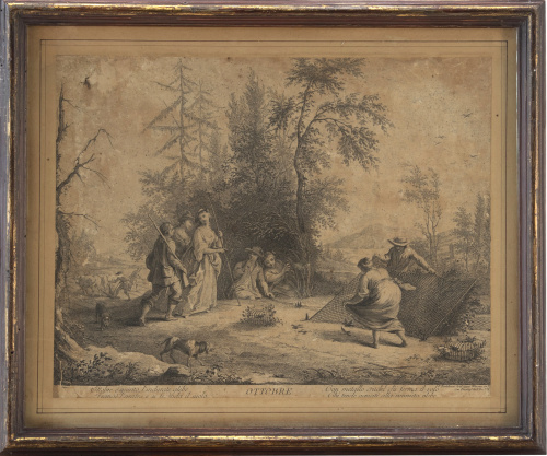 FRANCESCO BARTOLOZZI (Italia, 1727-1815)Alegoría a los do