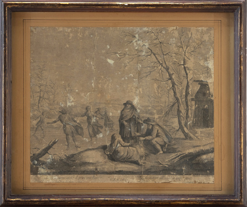 FRANCESCO BARTOLOZZI (Italia, 1727-1815)Alegoría a los do