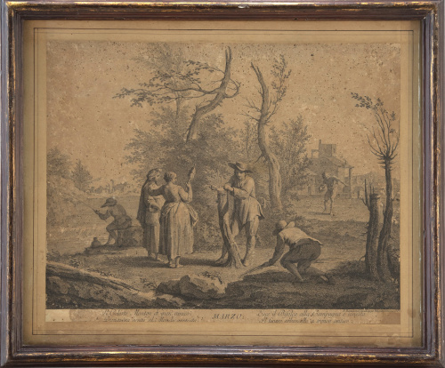 FRANCESCO BARTOLOZZI (Italia, 1727-1815)Alegoría a los do