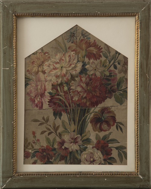 ESCUELA VALENCIA, SIGLO XVIIIFragmento diseño floral adhe