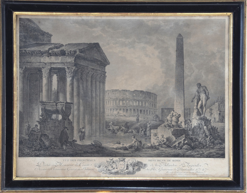 HUBERT ROBERT (1733-1808)"Vue des principaux monuments de