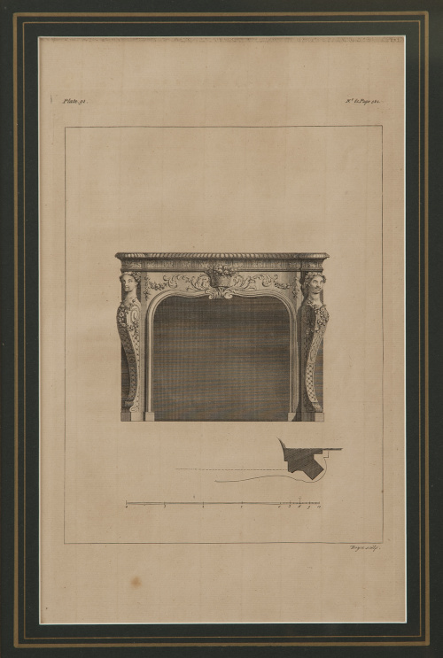 Conjunto de siete diseños para chimenea