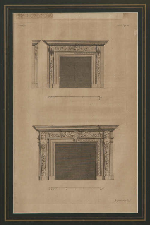 Conjunto de siete diseños para chimenea