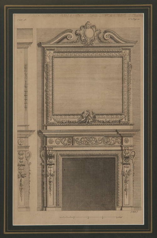 Conjunto de siete diseños para chimenea