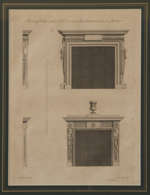 Conjunto de siete diseños para chimenea