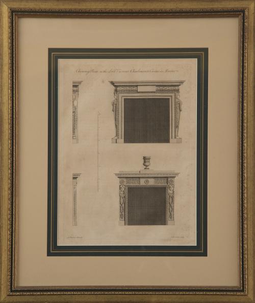 Conjunto de siete diseños para chimenea