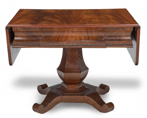 "Sofá table" de madera de caoba y palma de caoba.Época Bi