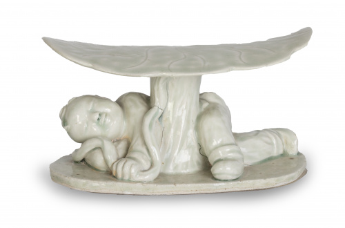 Almohada de porcelana esmaltada en verde celadónChina, pp