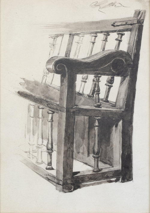 ESCUELA ESPAÑOLA, SIGLO XIXBoceto banco de Sacristía