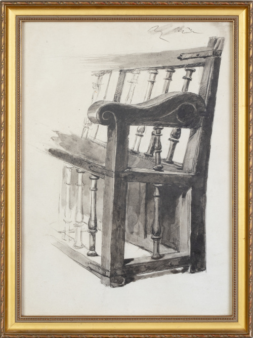 ESCUELA ESPAÑOLA, SIGLO XIXBoceto banco de Sacristía