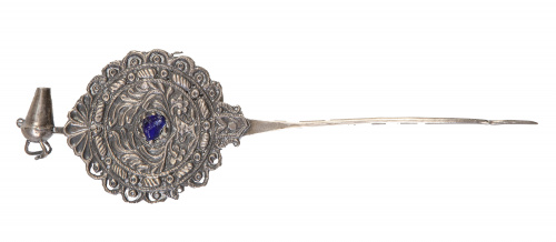 Tupu en plata.Perú, S. XIX.