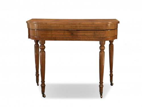 "Reading table" regencia de madera de caoba con incrustacio