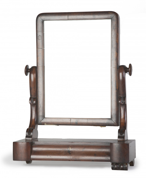 Espejo de tocador victoriano de madera de caoba.Trabajo i
