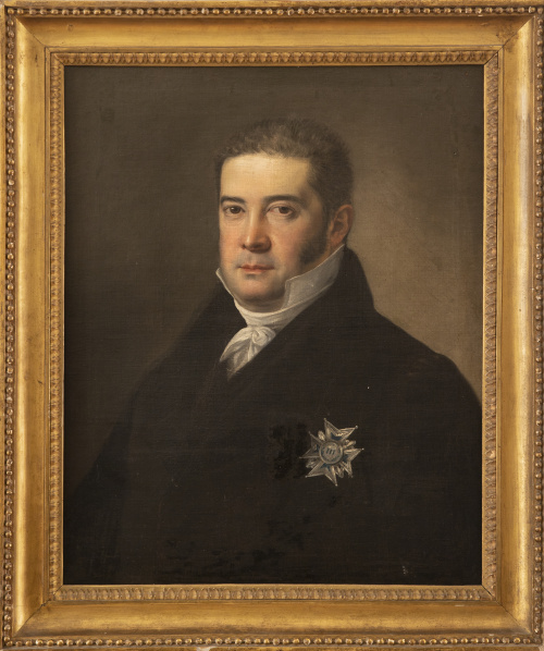 ESCUELA ESPAÑOLA, H. 1820Retrato de caballero con condeco