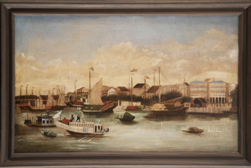 ESCUELA CANTONESA, SIGLO XIXVista de las Factorías extran