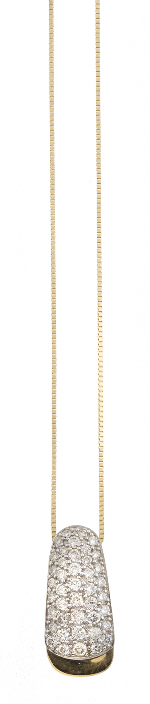 Colgante en forma de banda arqueada de pavé de brillantes, 
