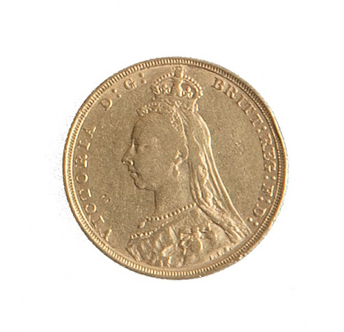 Moneda de una libra de la Reina Victoria 1892