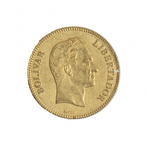 Moneda de 100 bolívares de los Estados Unidos de Venezuela.