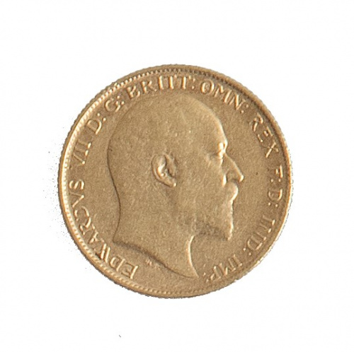 Moneda media libre Eduardo VII.1907