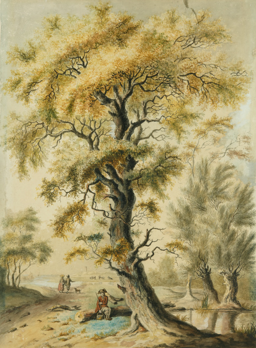 ATRIBUIDO PIETER BARBIERS (1749- 1842)Descanso en el camin