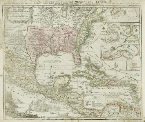 TOBIAS CONRAD LOTTER (1717-1777)Mapa de Centro y Norte de 