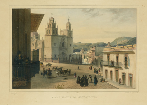 CARL NEBEL (1802-1855)Plaza Mayor de Guanajuato.