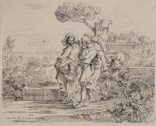 SÉBASTIEN BOURDON (1616-1671)La huida a EgiptoGIO L. (GIO
