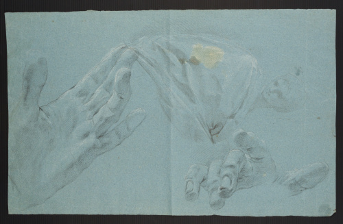 JOSE DEL CASTILLO Y ARAGONESES. Paloma y ropaje de una fig