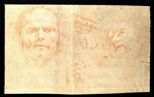FRANCISCO BAYEU Y SUBÍAS (1734 - 1795)Dos cabezas de hombr