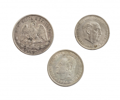 Lote de tres monedas