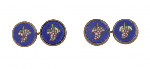 Gemelos dobles circulares con racimos de micromosaico en mo