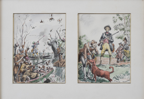 PIERRE NOËL, SIGLO XXTirando patos al paso; Trayendo la p