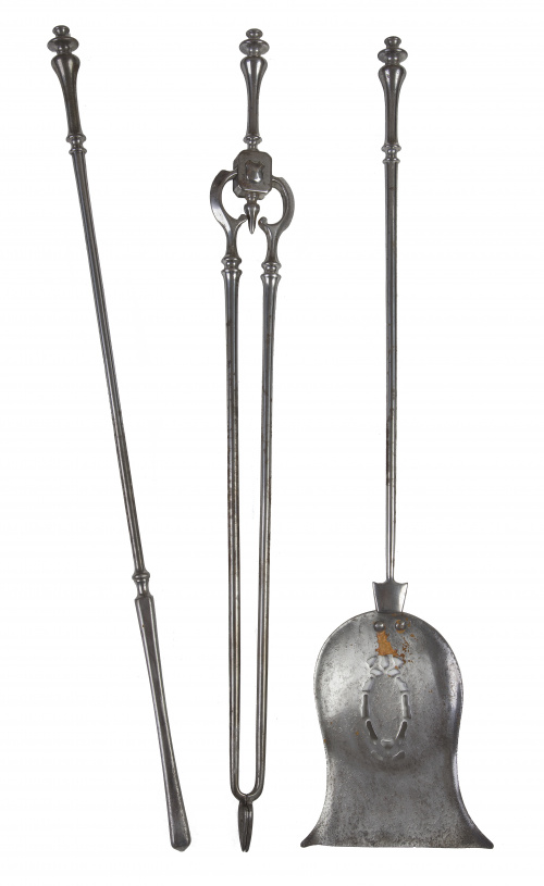 Elementos de chimenea de metal, S. XIX.