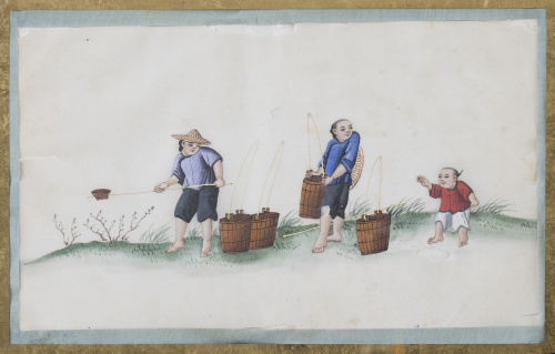 ESCUELA CHINA, SIGLO XIXEscena costumbrista