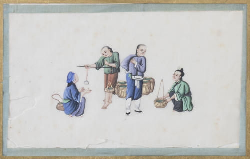 ESCUELA CHINA, SIGLO XIXEscena costumbrista