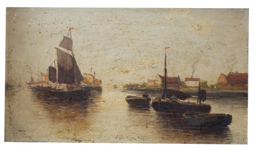 HENRI FABRE (1880-1950)Veleros frente a la costa